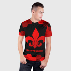 Мужская футболка 3D Slim Saints Row - red gradient - фото 2