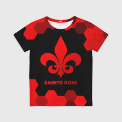 Детская футболка 3D Saints Row - red gradient