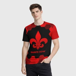 Мужская футболка 3D Saints Row - red gradient - фото 2