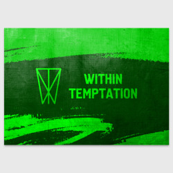 Поздравительная открытка Within Temptation - green gradient по-горизонтали