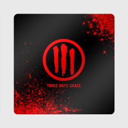 Магнит виниловый Квадрат Three Days Grace - red gradient