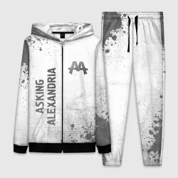 Женский костюм 3D Asking Alexandria - white gradient вертикально