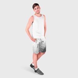 Мужские шорты 3D Asking Alexandria - white gradient вертикально - фото 2