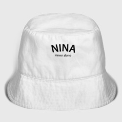 Женская панама хлопок Nina never alone - motto