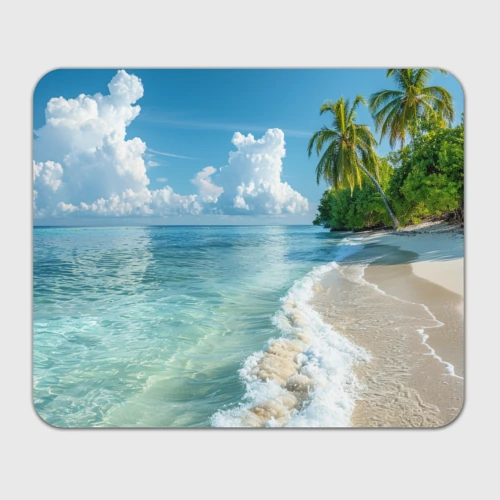 Прямоугольный коврик для мышки Beach island
