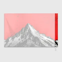 Флаг 3D Горы на на красном - фото 2