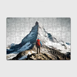 Головоломка Пазл магнитный 126 элементов Альпинизм на сером