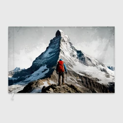 Флаг 3D Альпинизм на сером