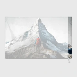 Флаг 3D Альпинизм на сером - фото 2
