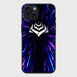 Чехол силиконовый для Apple iPhone 15 матовый Warframe neon energy