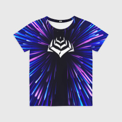 Детская футболка 3D Warframe neon energy