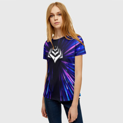 Женская футболка 3D Warframe neon energy - фото 2
