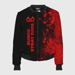 Женский бомбер 3D Bungo Stray Dogs - red gradient по-вертикали
