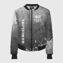 Женский бомбер 3D Barcelona - grey gradient вертикально