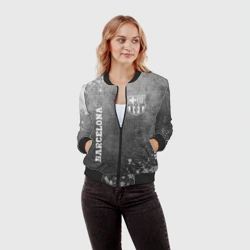 Женский бомбер 3D Barcelona - grey gradient вертикально - фото 2