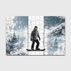 Головоломка Пазл магнитный 126 элементов Сноубордист в зимних горах