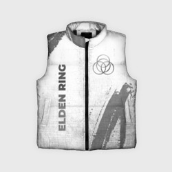 Детский жилет утепленный 3D Elden Ring - white gradient вертикально