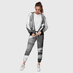 Женский костюм 3D Asking Alexandria - grey gradient вертикально - фото 2