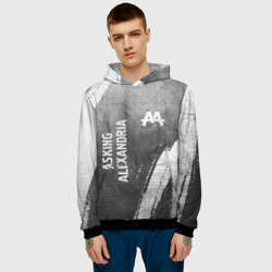 Мужская толстовка 3D Asking Alexandria - grey gradient вертикально - фото 2