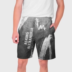 Мужские шорты 3D Asking Alexandria - grey gradient вертикально
