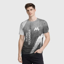 Мужская футболка 3D Asking Alexandria - grey gradient вертикально - фото 2