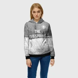 Женская толстовка 3D The Offspring - grey gradient посередине - фото 2