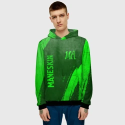 Мужская толстовка 3D Maneskin - green gradient вертикально - фото 2