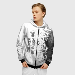 Мужская толстовка 3D на молнии Children of Bodom - white gradient по-вертикали - фото 2