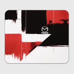 Прямоугольный коврик для мышки Mazda логотип