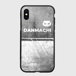 Чехол для iPhone XS Max матовый DanMachi - grey gradient посередине