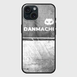 Чехол силиконовый для Apple iPhone 15 матовый DanMachi - grey gradient посередине