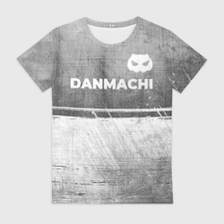 Женская футболка 3D DanMachi - grey gradient посередине