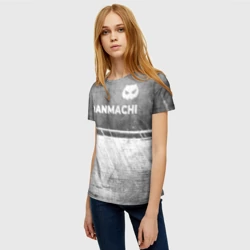 Женская футболка 3D DanMachi - grey gradient посередине - фото 2