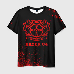Мужская футболка 3D Bayer 04 - red gradient