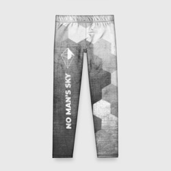 Детские леггинсы 3D No Man's Sky - grey gradient по-вертикали