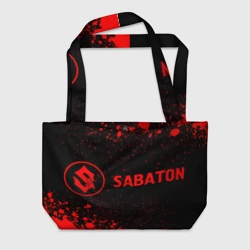 Пляжная сумка 3D Sabaton - red gradient по-горизонтали
