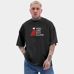 Мужская футболка Oversize хлопок texturе You are not alone - Рассказ служанки - фото 2