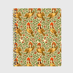 Тетрадь Птицы сирин на ветках