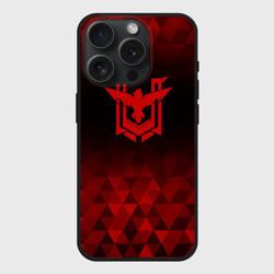 Чехол силиконовый для Apple iPhone 15 Pro матовый Free Fire red poly