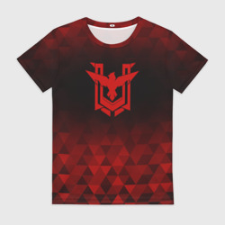 Женская футболка 3D Free Fire red poly