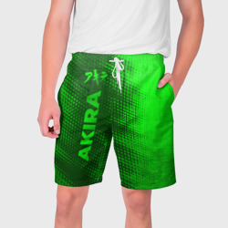 Мужские шорты 3D Akira - green gradient по-вертикали