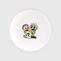 Тарелка Сuphead Rick and Morty