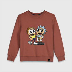 Детский свитшот хлопок Сuphead Rick and Morty