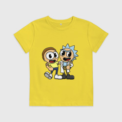 Детская футболка хлопок Сuphead Rick and Morty