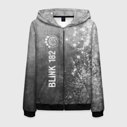 Мужская толстовка 3D на молнии Blink 182 - grey gradient по-вертикали