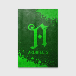 Обложка для паспорта матовая кожа Architects - green gradient