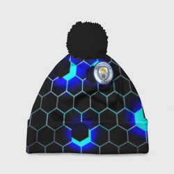 Шапка 3D c помпоном Манчестер сити броня
