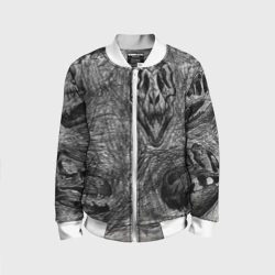 Детский бомбер 3D Черепа динозавров - эскиз