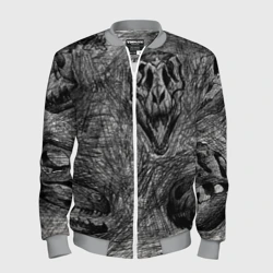 Мужской бомбер 3D Черепа динозавров - эскиз
