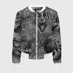 Женский бомбер 3D Черепа динозавров - эскиз